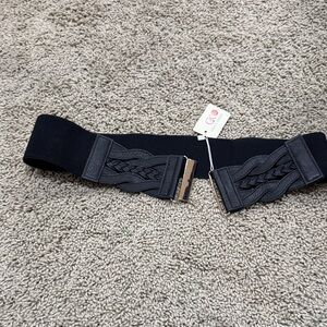 Elegant Black Woven Men's Belt